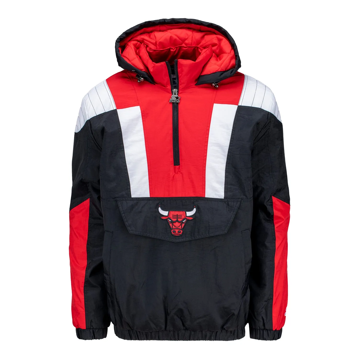 Chicago Bulls Starter Retro Nylon 1/4 Zip Jacket