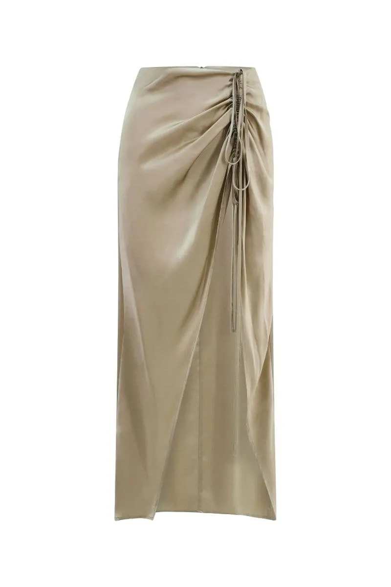 CHINCHILLA SILK AMADI MAXI SKIRT