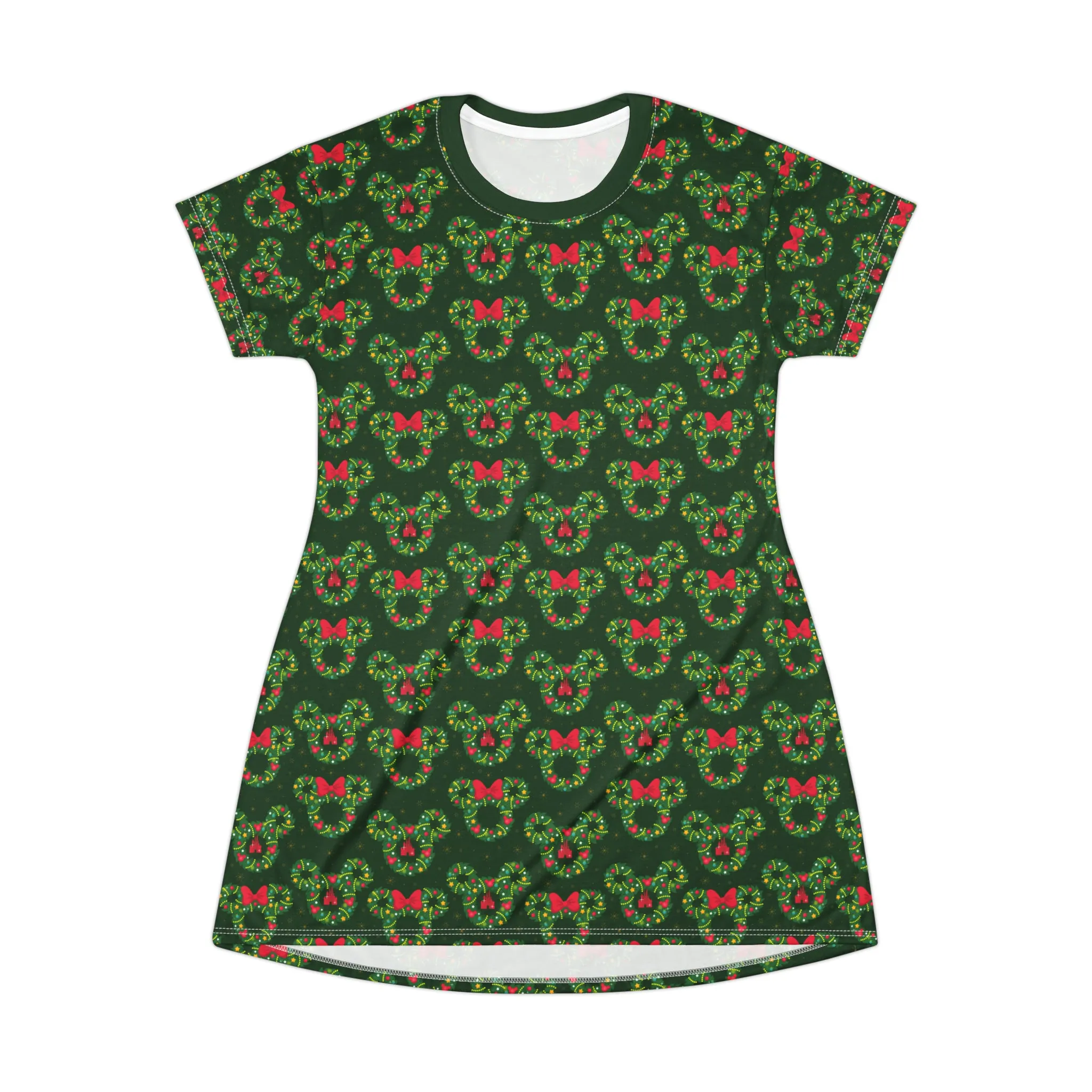 Christmas Wreaths T-Shirt Dress