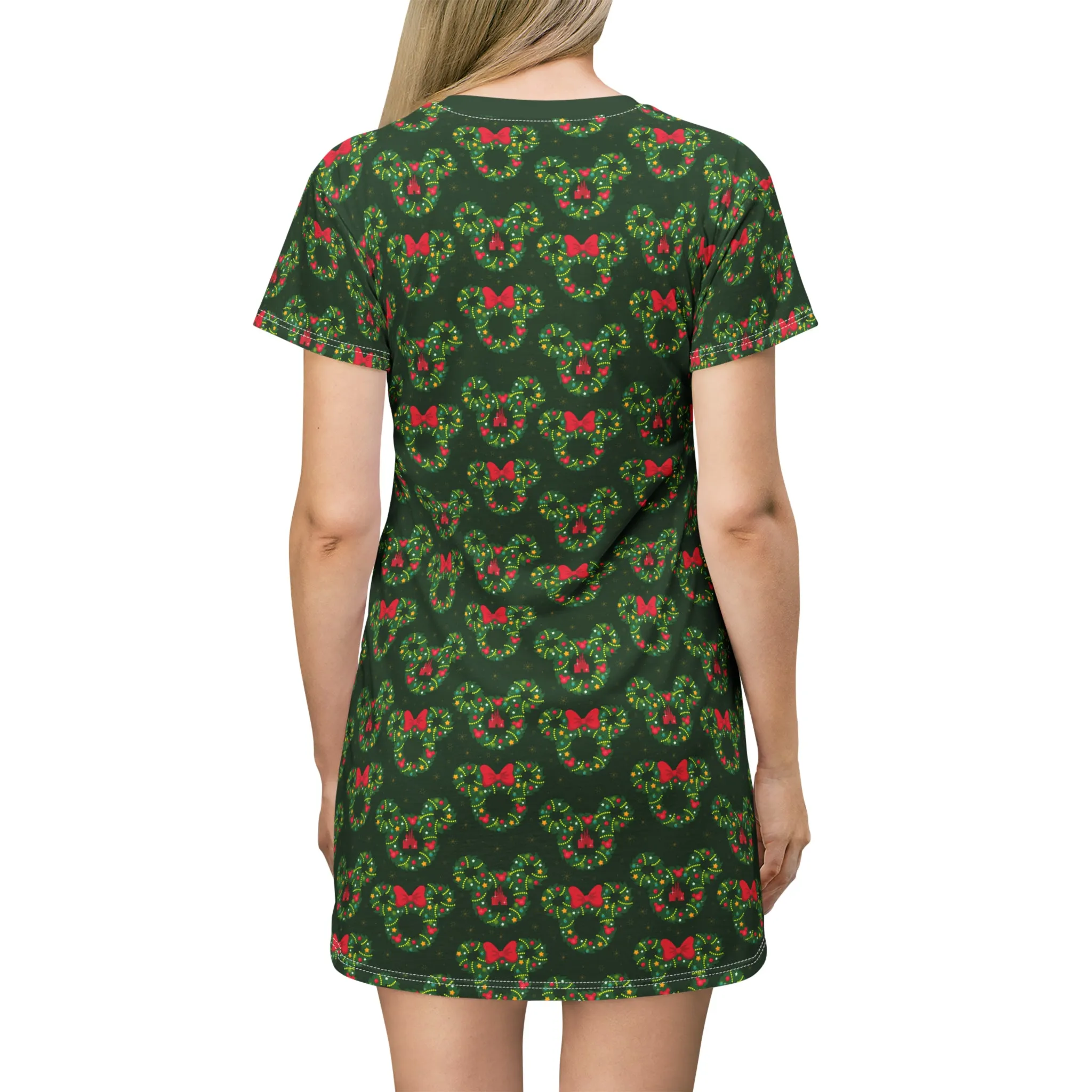 Christmas Wreaths T-Shirt Dress