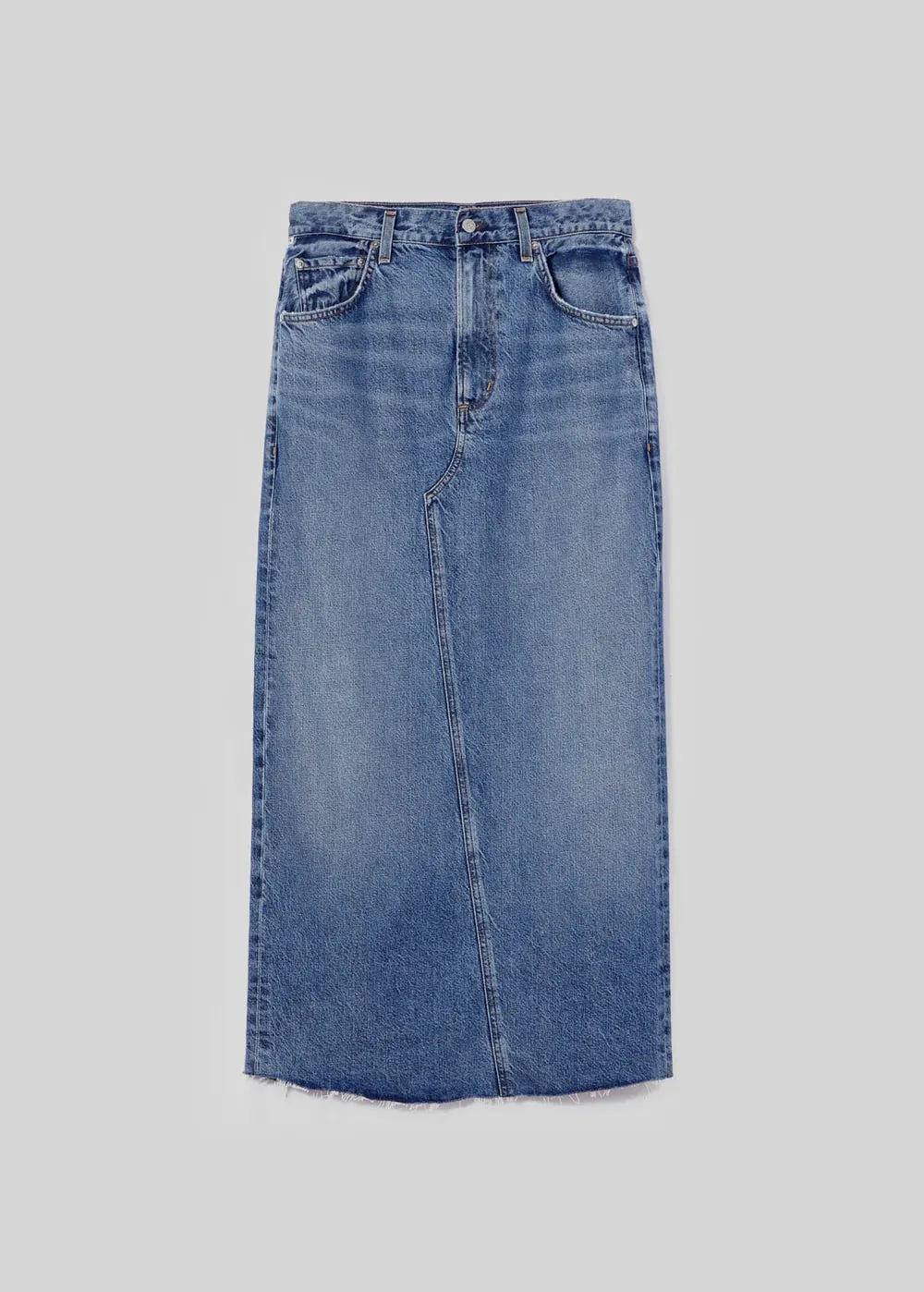 Citizens of Humanity - Circolo Reworked Maxi Jean Skirt in Glisten