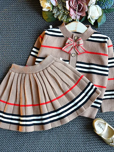 Class Couture Cardigan And Skirt Set