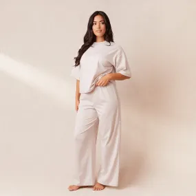 Classic Fleece Oversize Pantalon de Pyjama - Crème