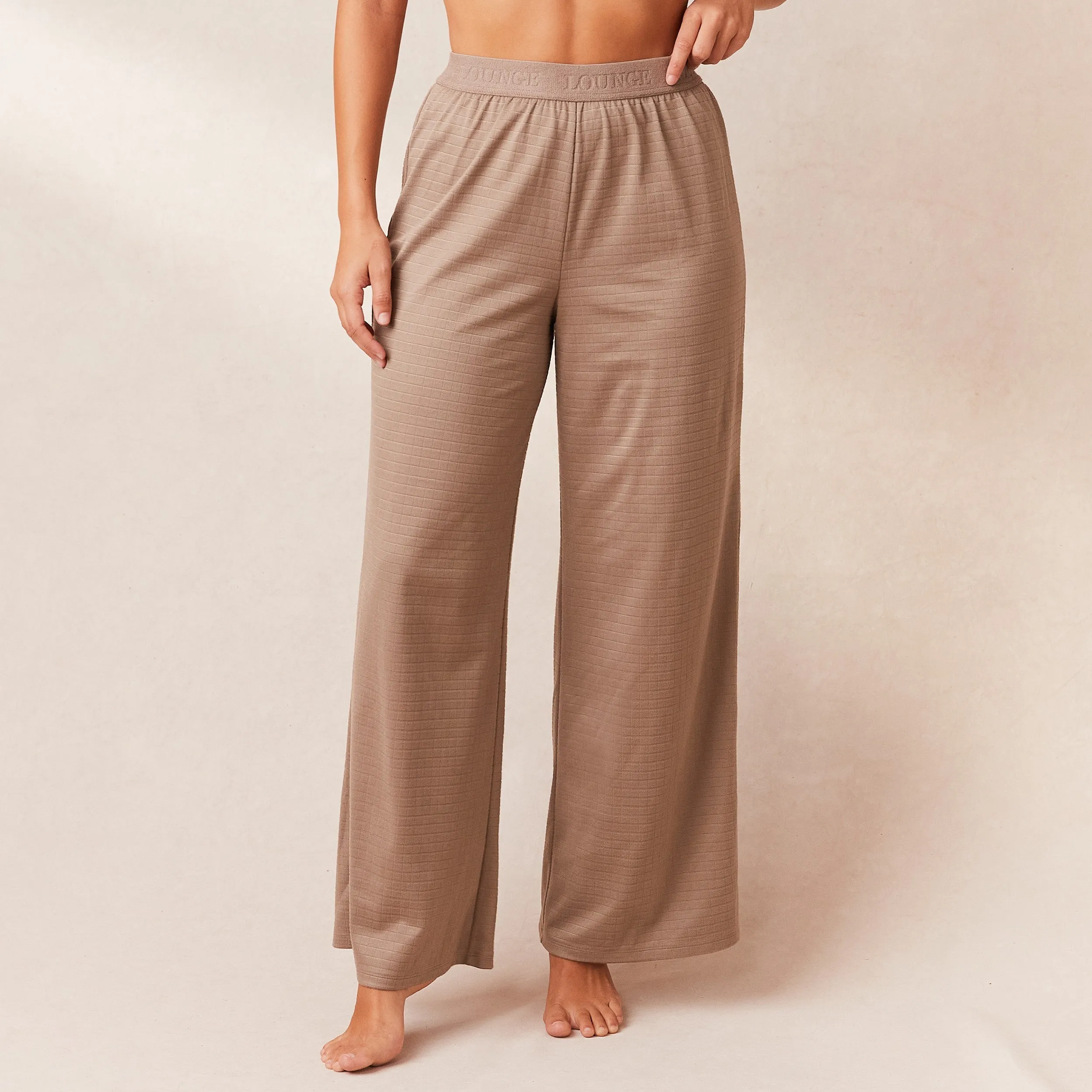 Classic Fleece Oversize Pantalon de Pyjama - Nude