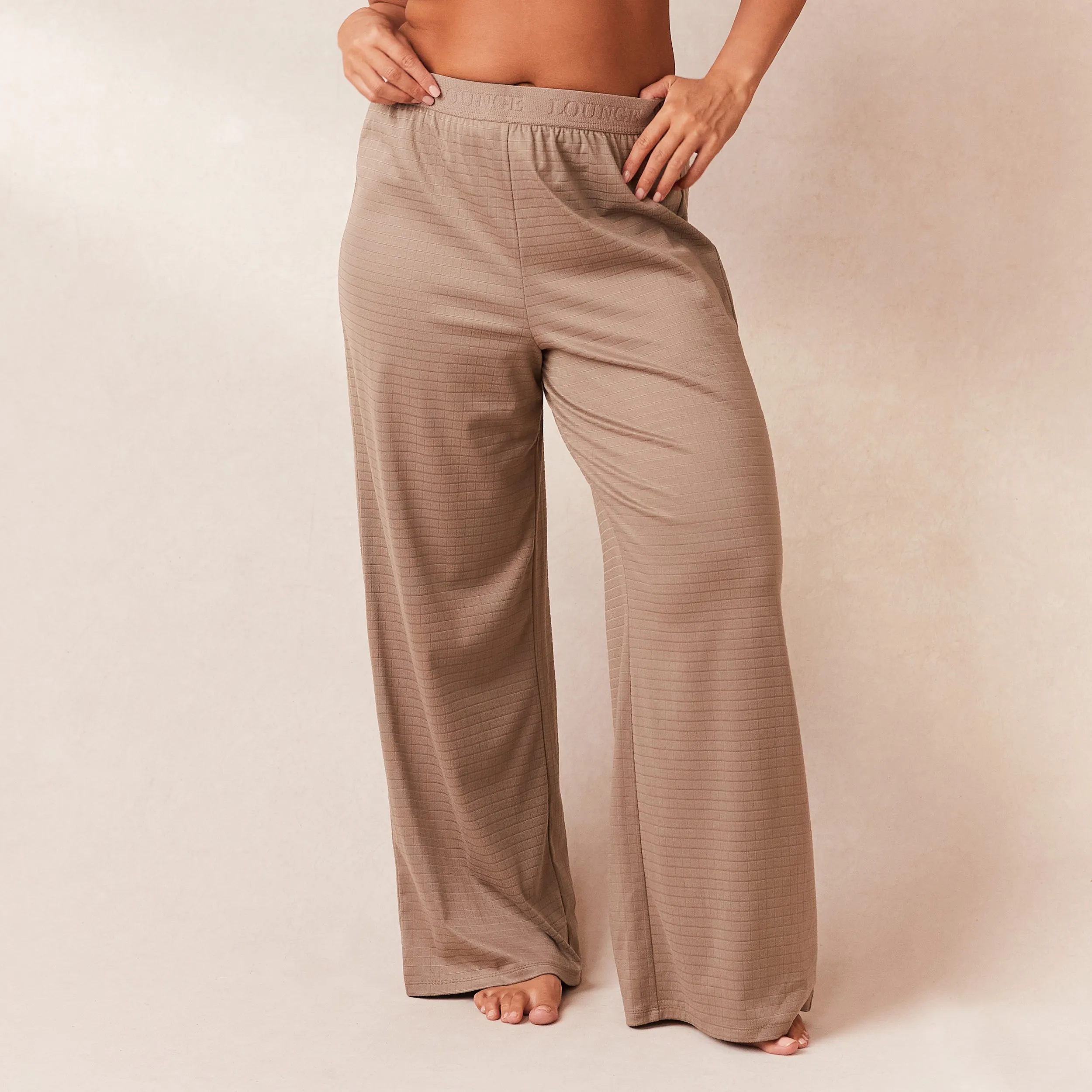 Classic Fleece Oversize Pantalon de Pyjama - Nude