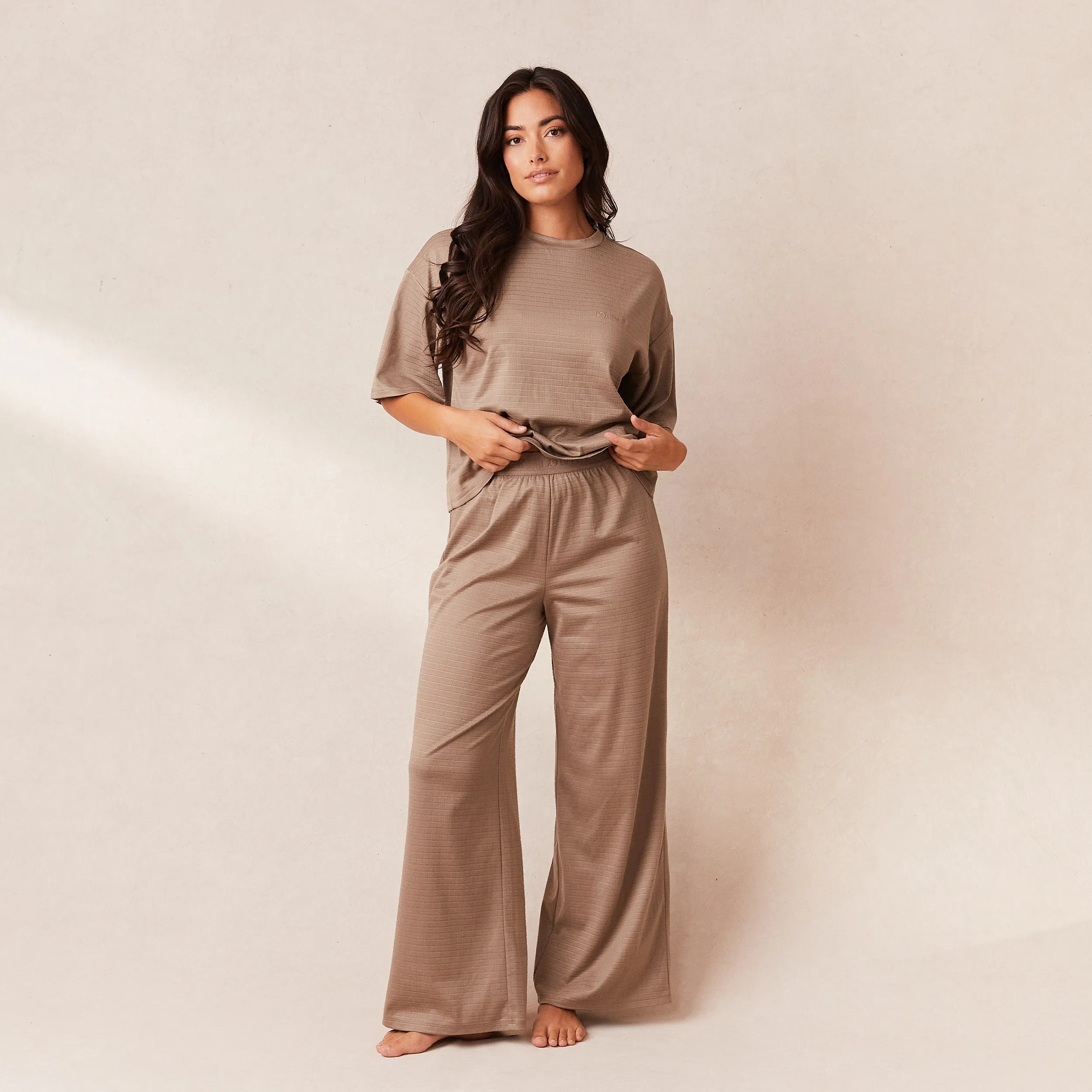 Classic Fleece Oversize Pantalon de Pyjama - Nude