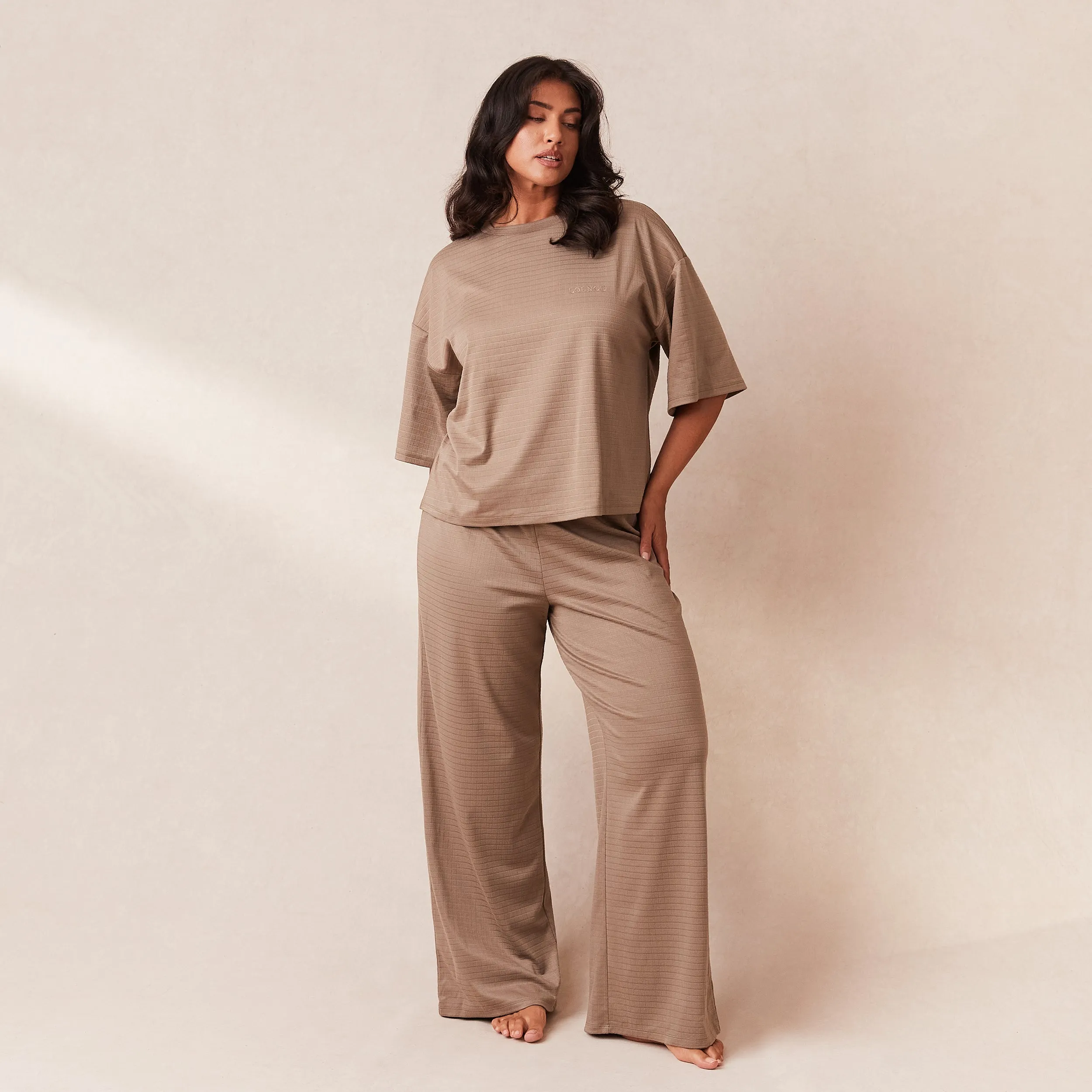 Classic Fleece Oversize Pantalon de Pyjama - Nude