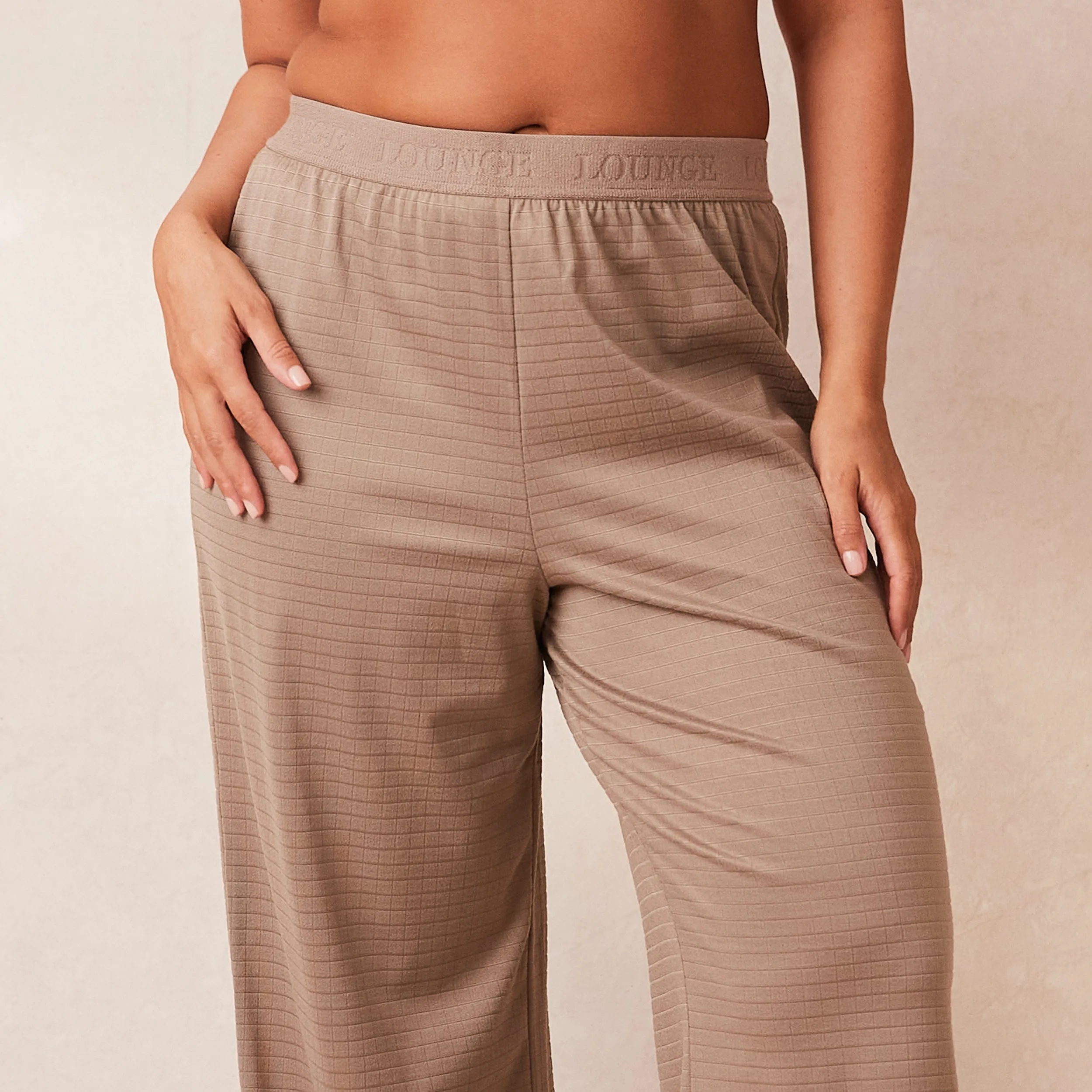 Classic Fleece Oversize Pantalon de Pyjama - Nude