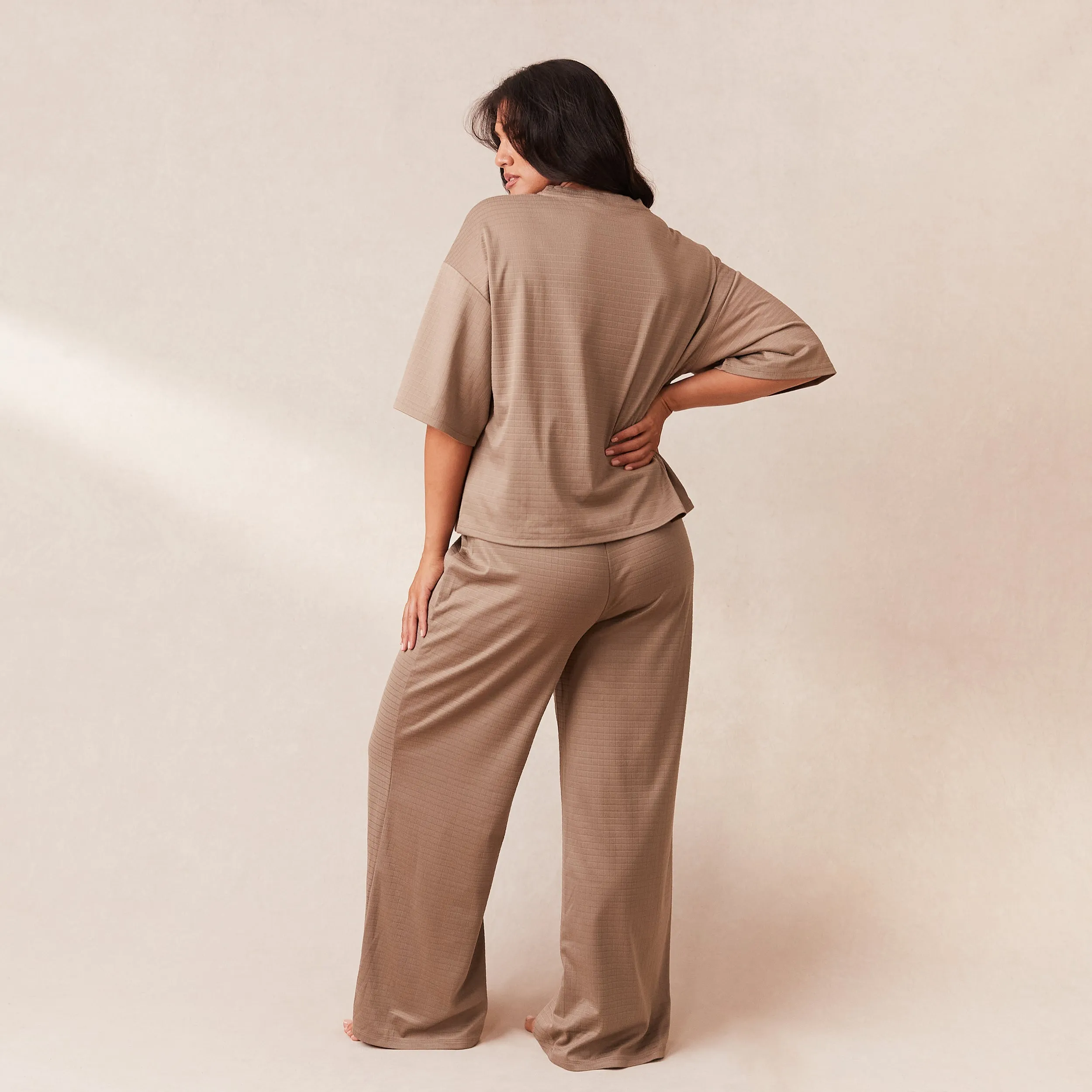 Classic Fleece Oversize Pantalon de Pyjama - Nude