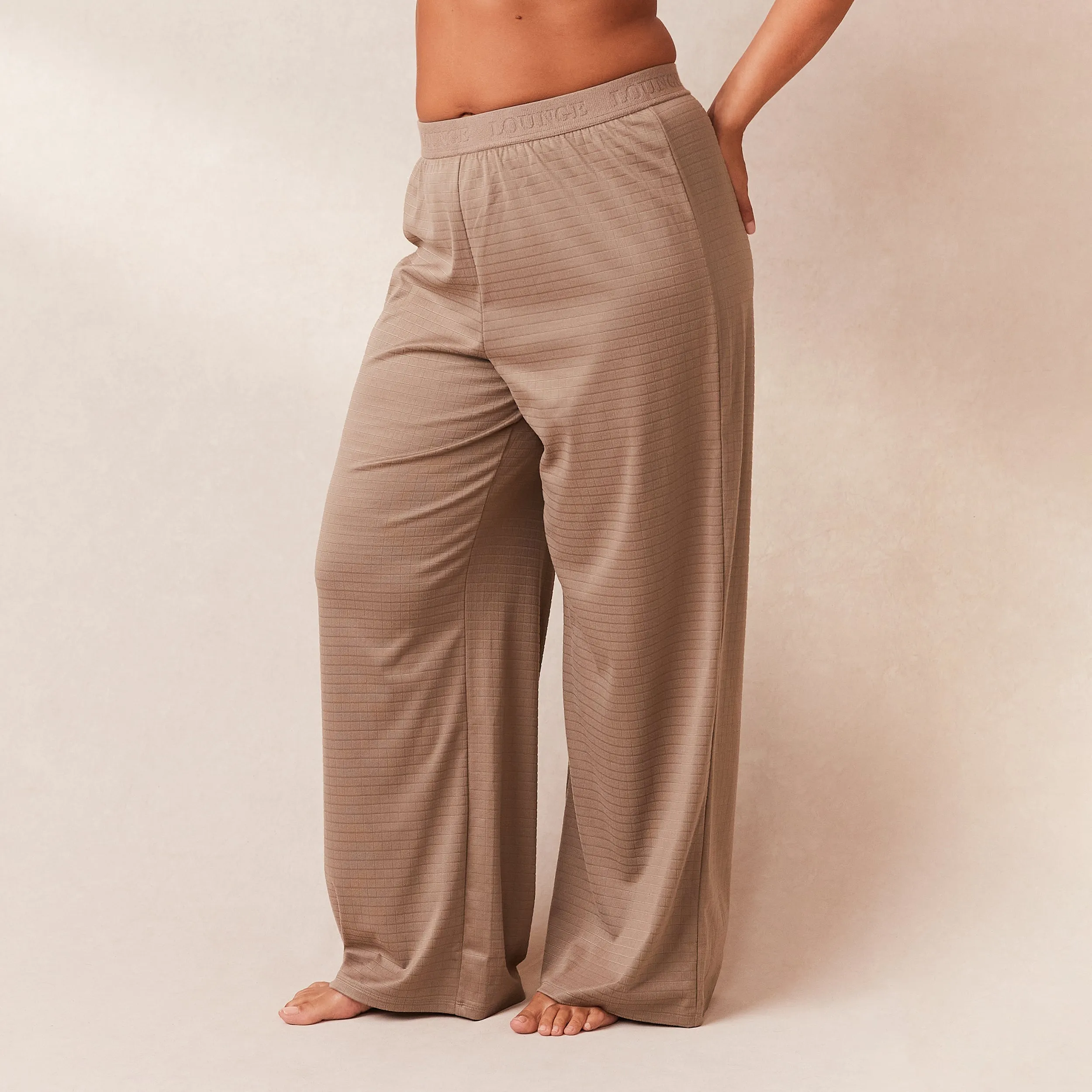 Classic Fleece Oversize Pantalon de Pyjama - Nude