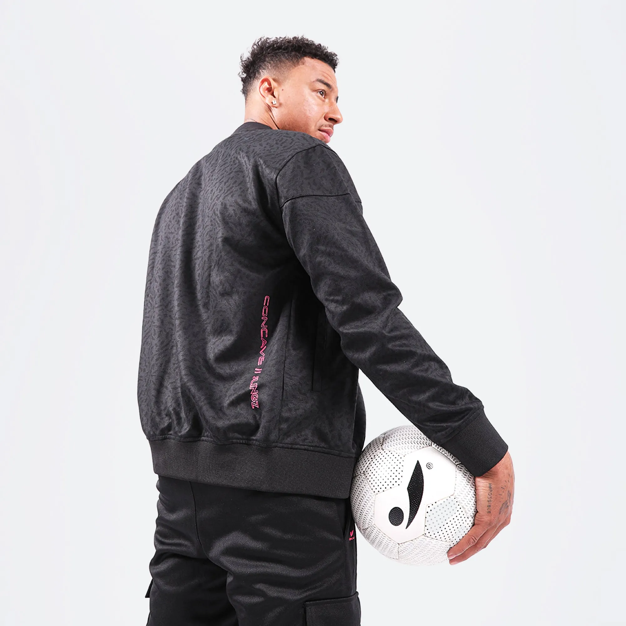 Concave x JLingz Tracktop Full Zip - Black/Pink