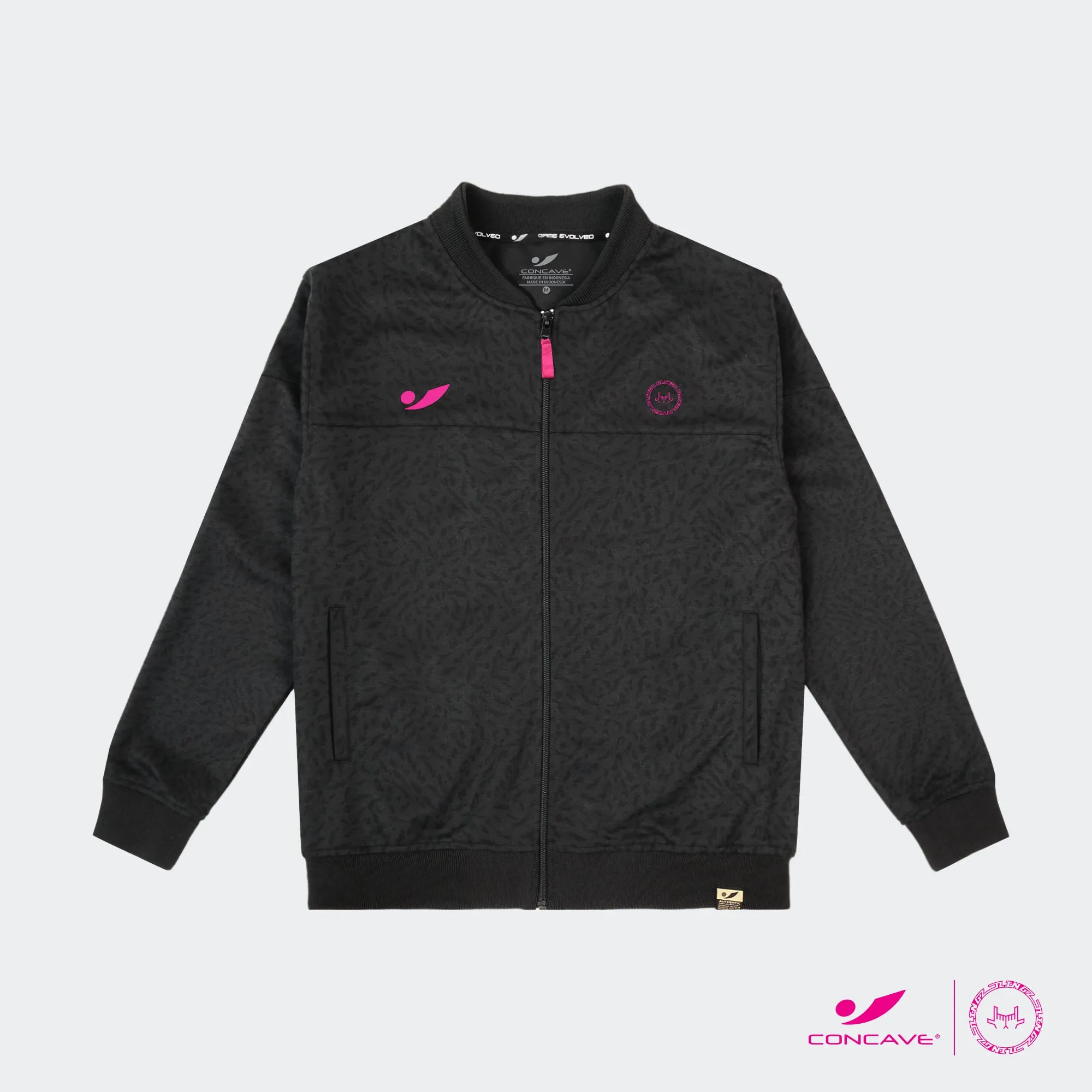 Concave x JLingz Tracktop Full Zip - Black/Pink