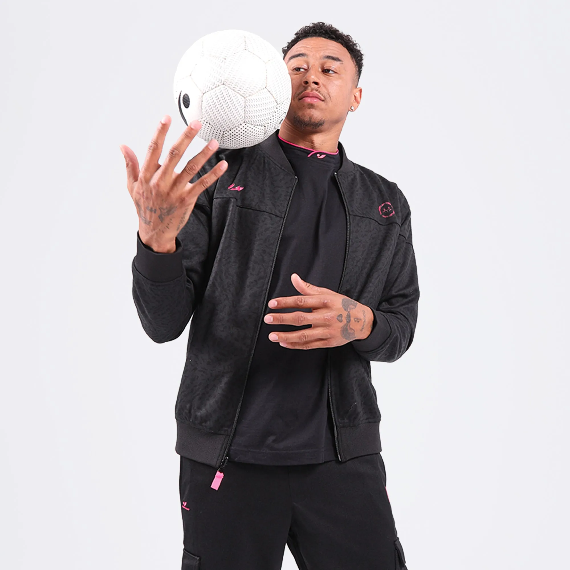 Concave x JLingz Tracktop Full Zip - Black/Pink