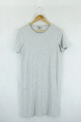 Cos Grey Ribbed Dress S