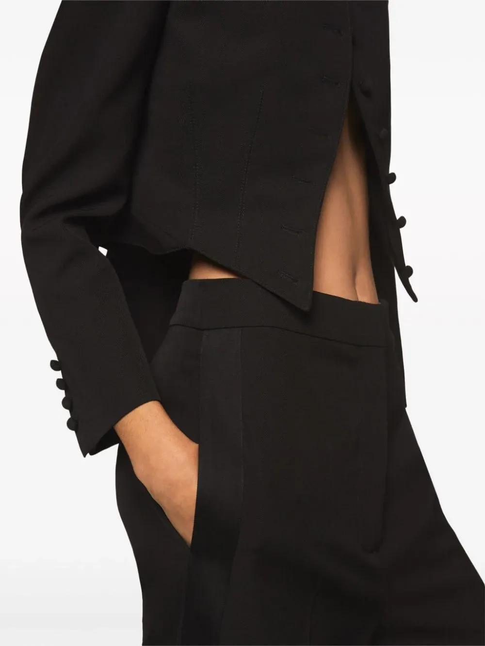 Cropped Button Jacket