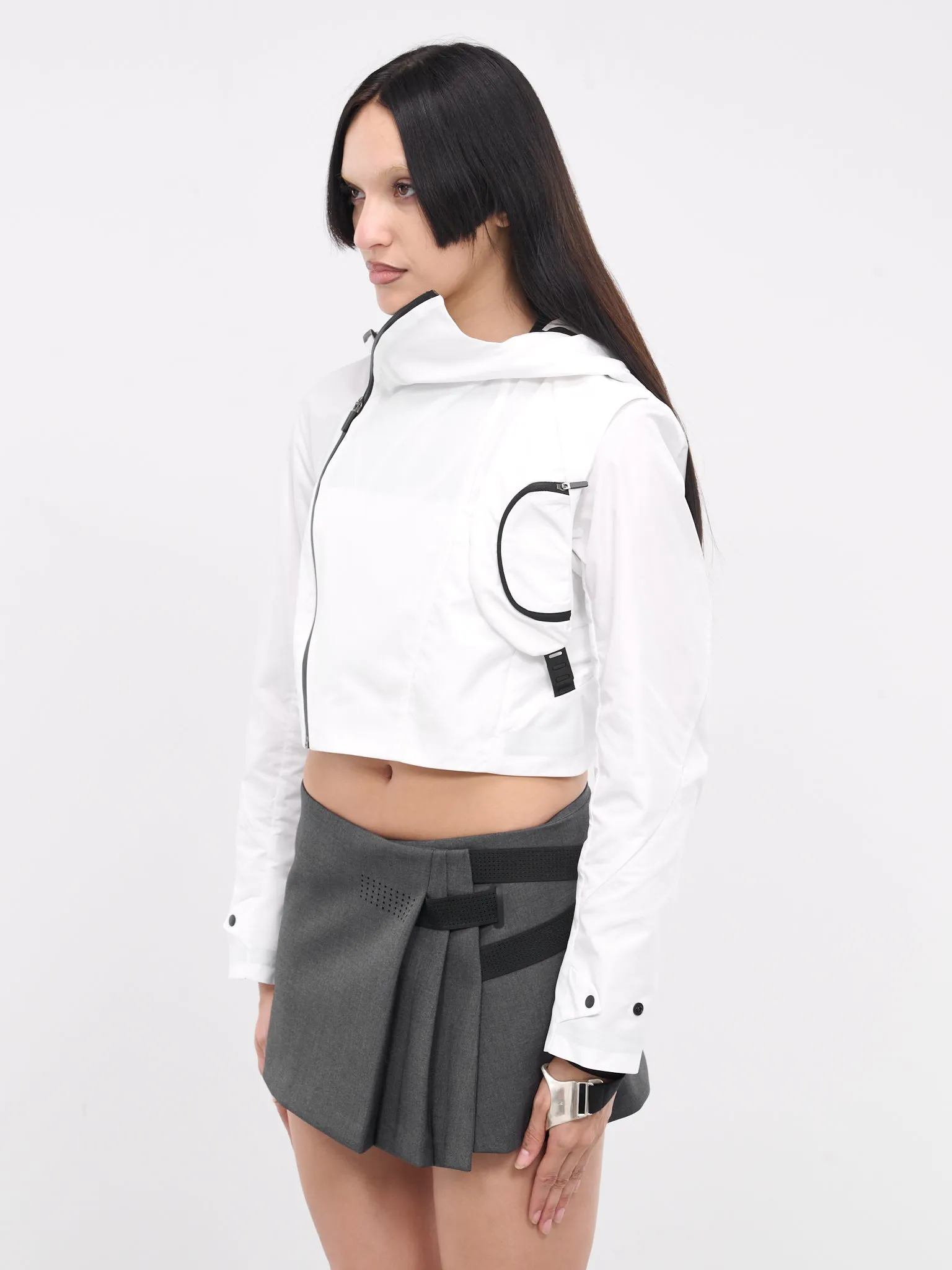 Cropped Shell Jacket (JK4W-WHITE)