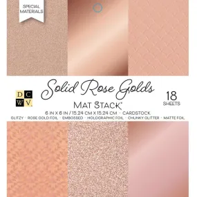 DCWV Single-Sided Cardstock Stack 6"X6" 18/pkg - Solid Rose Golds