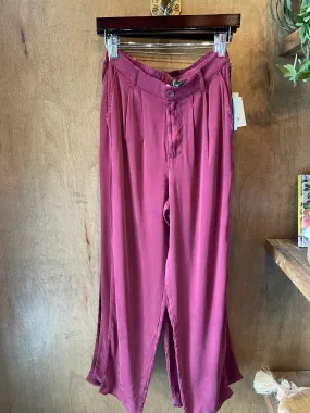 Deep Plum Pleat Trouser