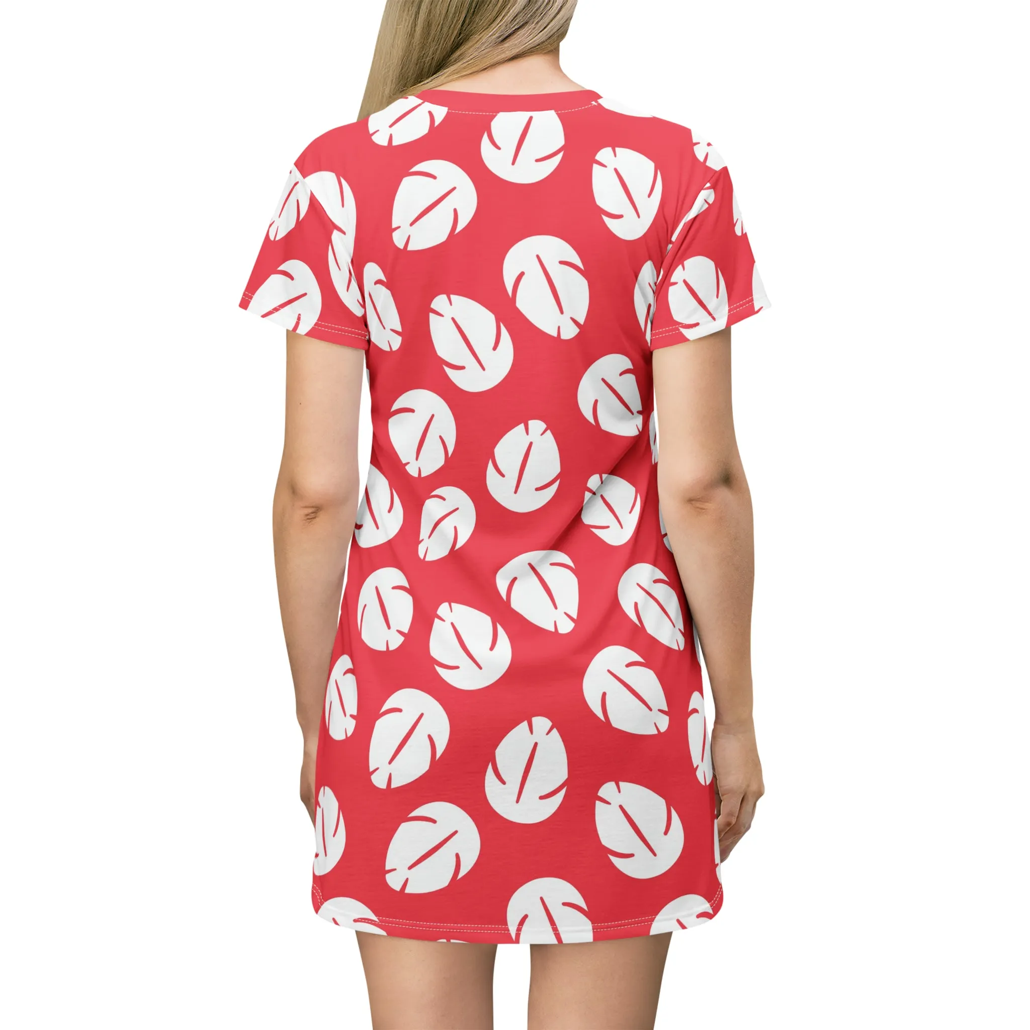 Disney Lilo And Stitch Hawaiian Flowers T-Shirt Dress