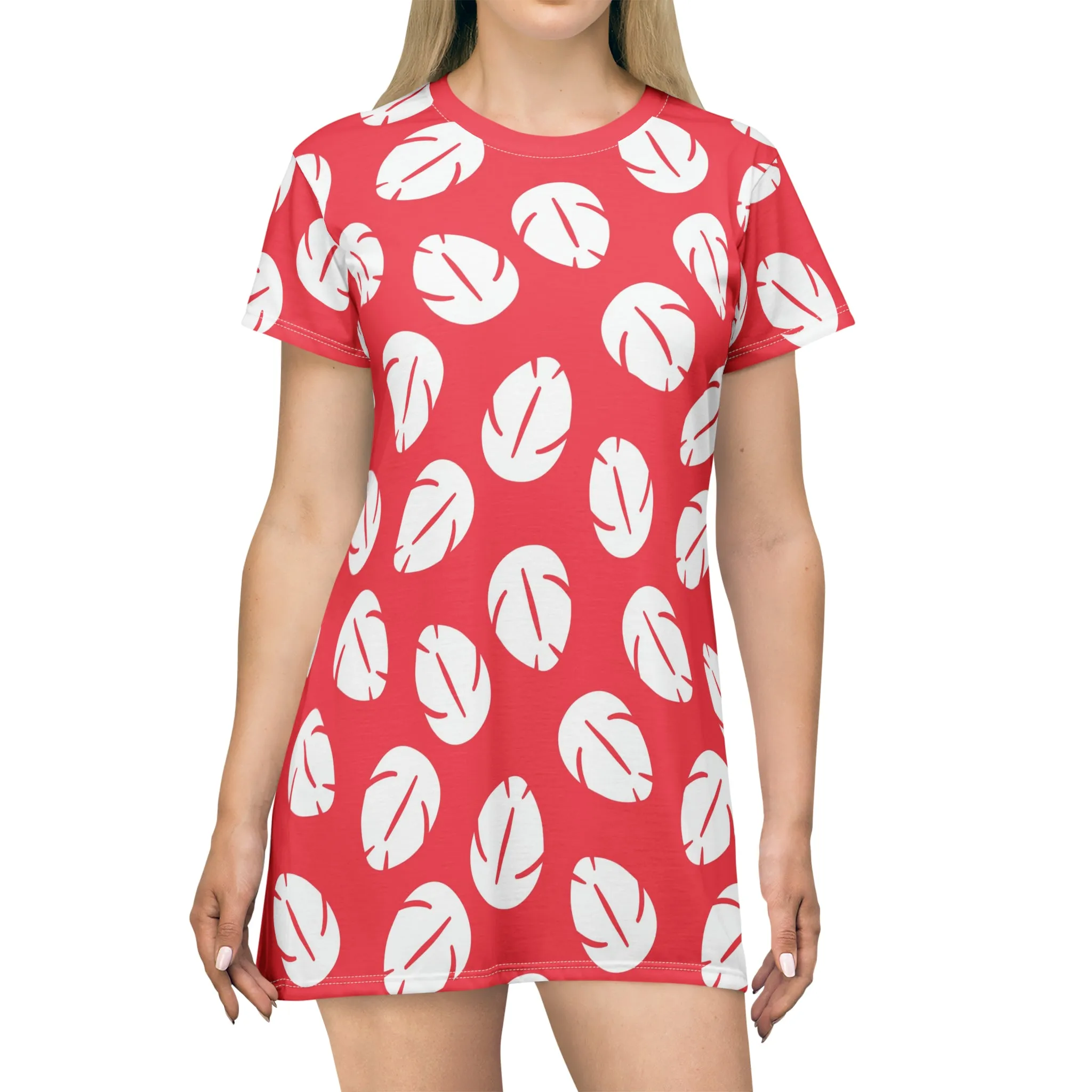 Disney Lilo And Stitch Hawaiian Flowers T-Shirt Dress