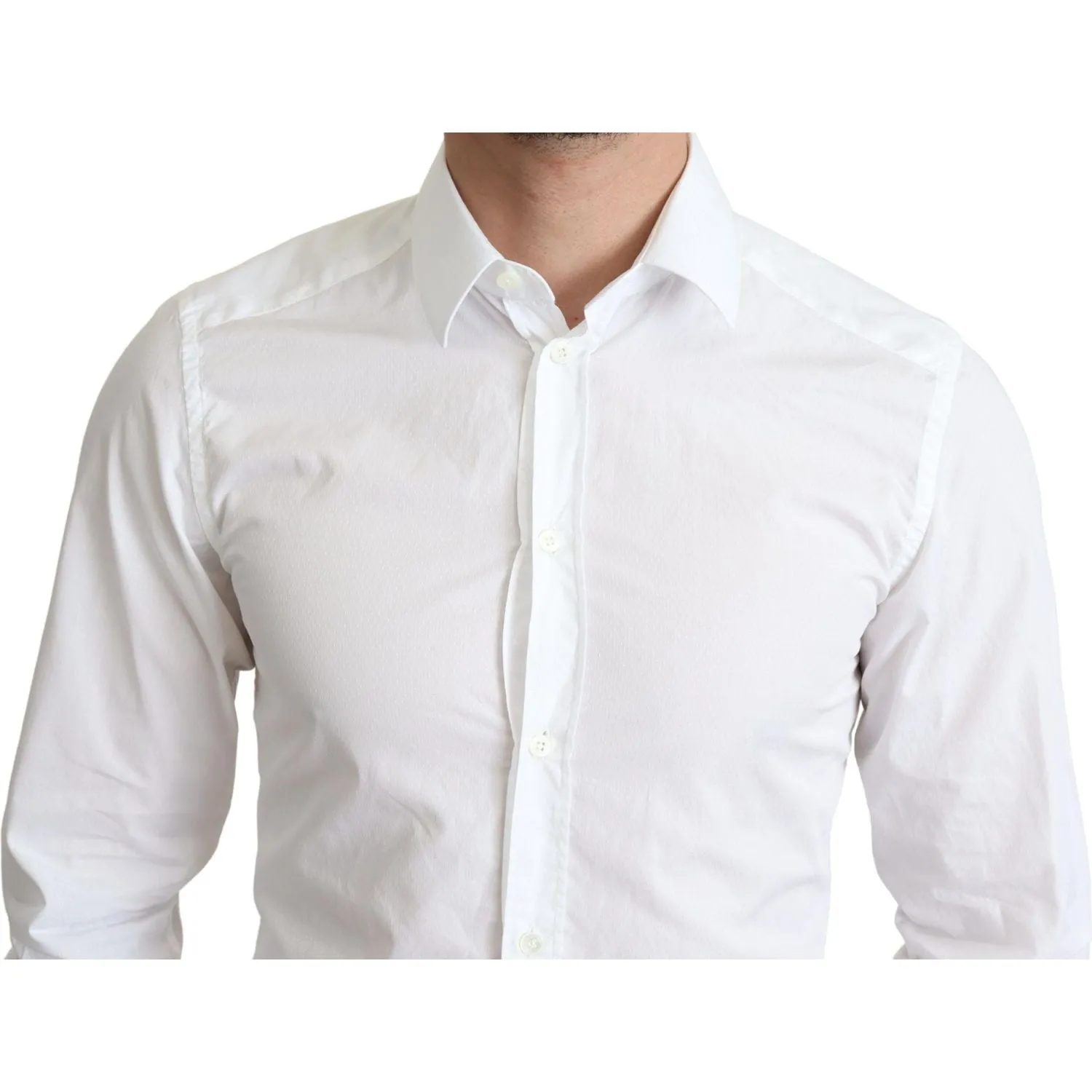 Dolce & Gabbana Elegant White Cotton Dress Shirt