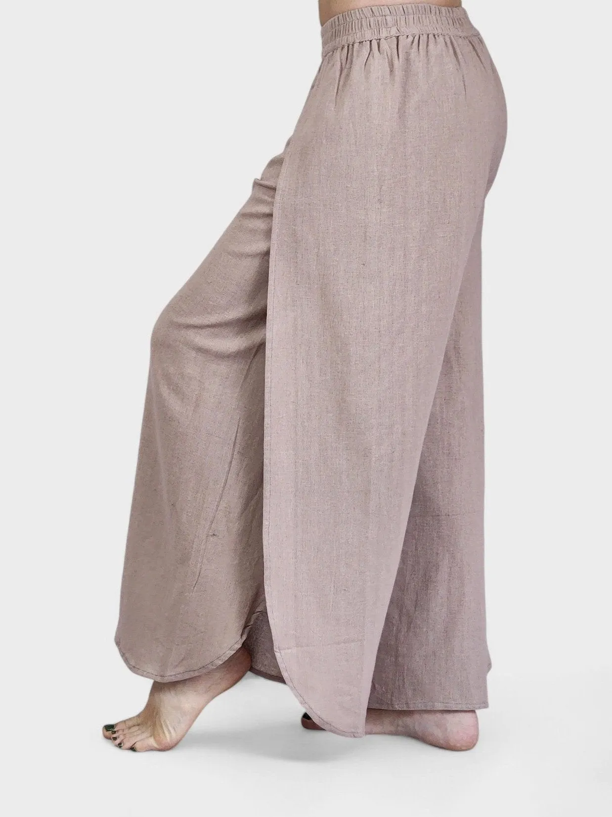 Dusty Rose Jute Fly Away Trousers