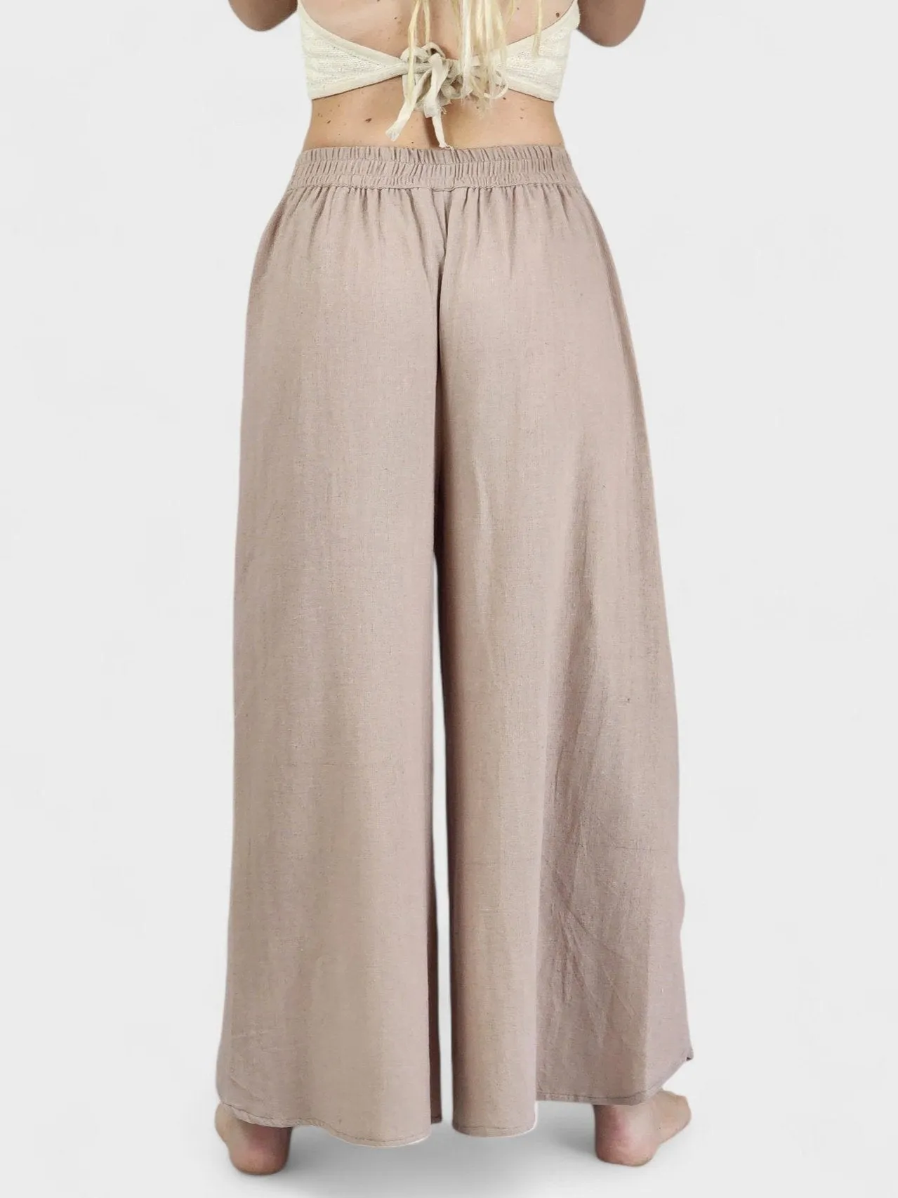 Dusty Rose Jute Fly Away Trousers