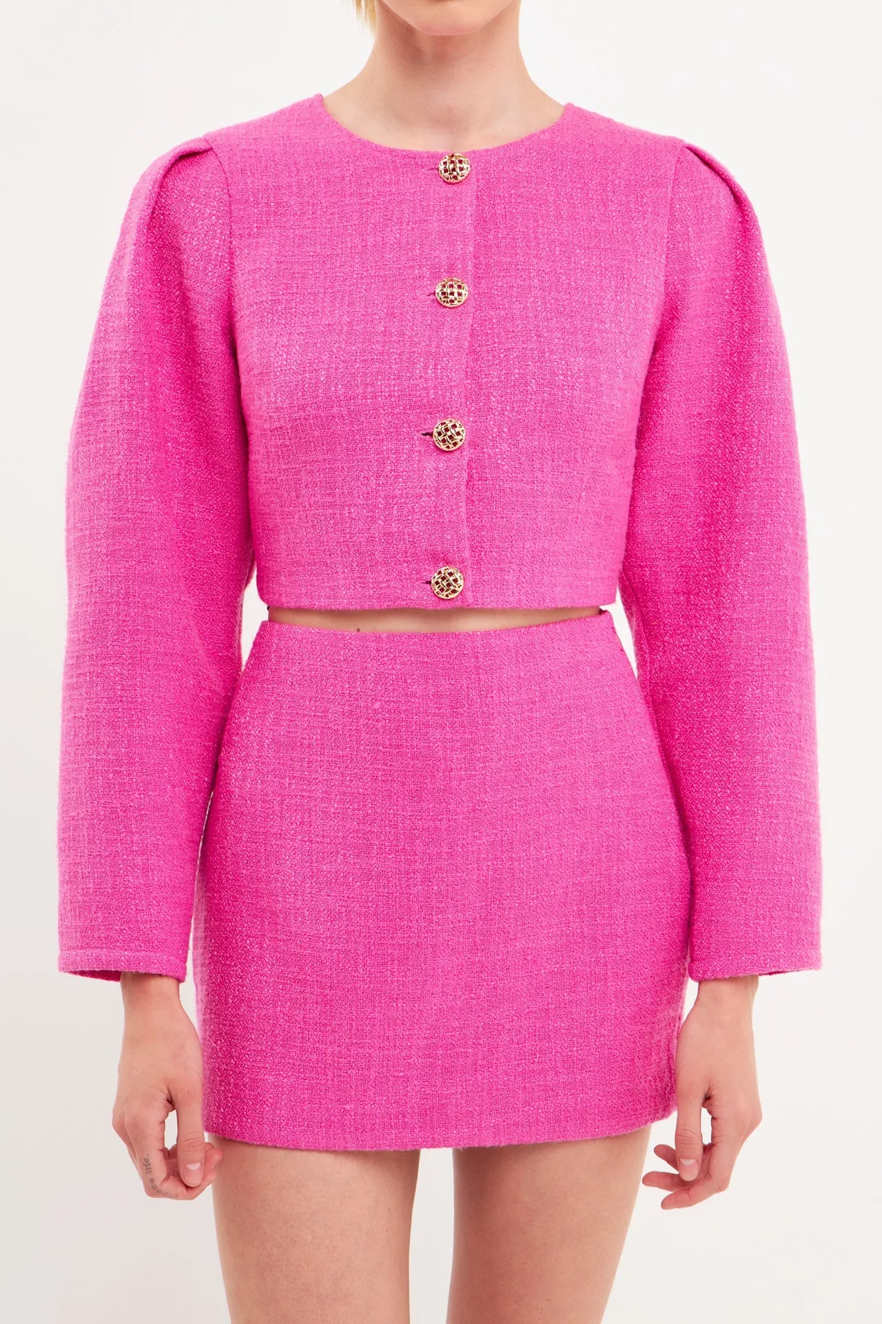 Endless Rose - Cropped Tweed Jacket