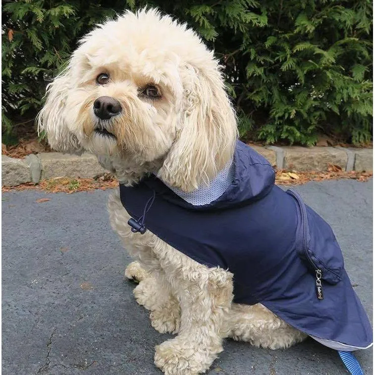 Fabdog | Navy Packaway Dog Raincoat