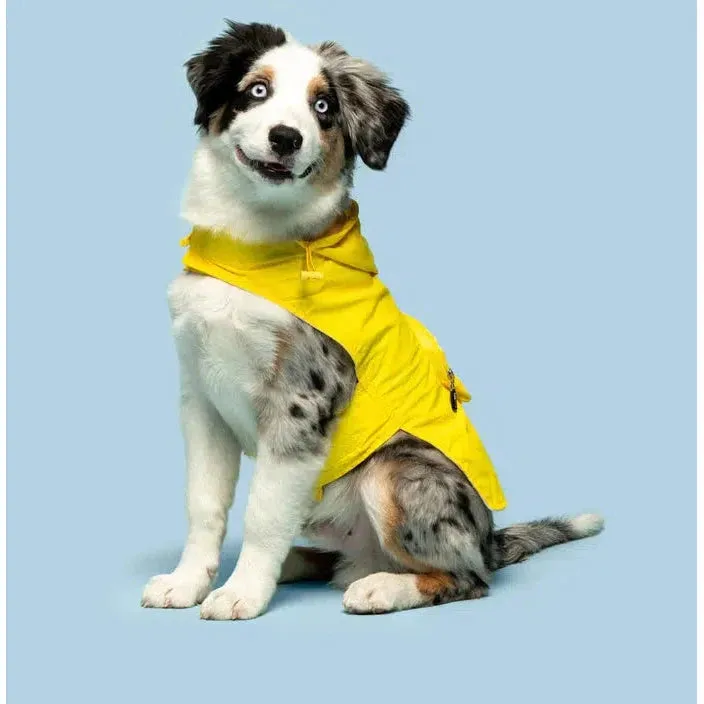 Fabdog | Yellow Packaway Dog Raincoat