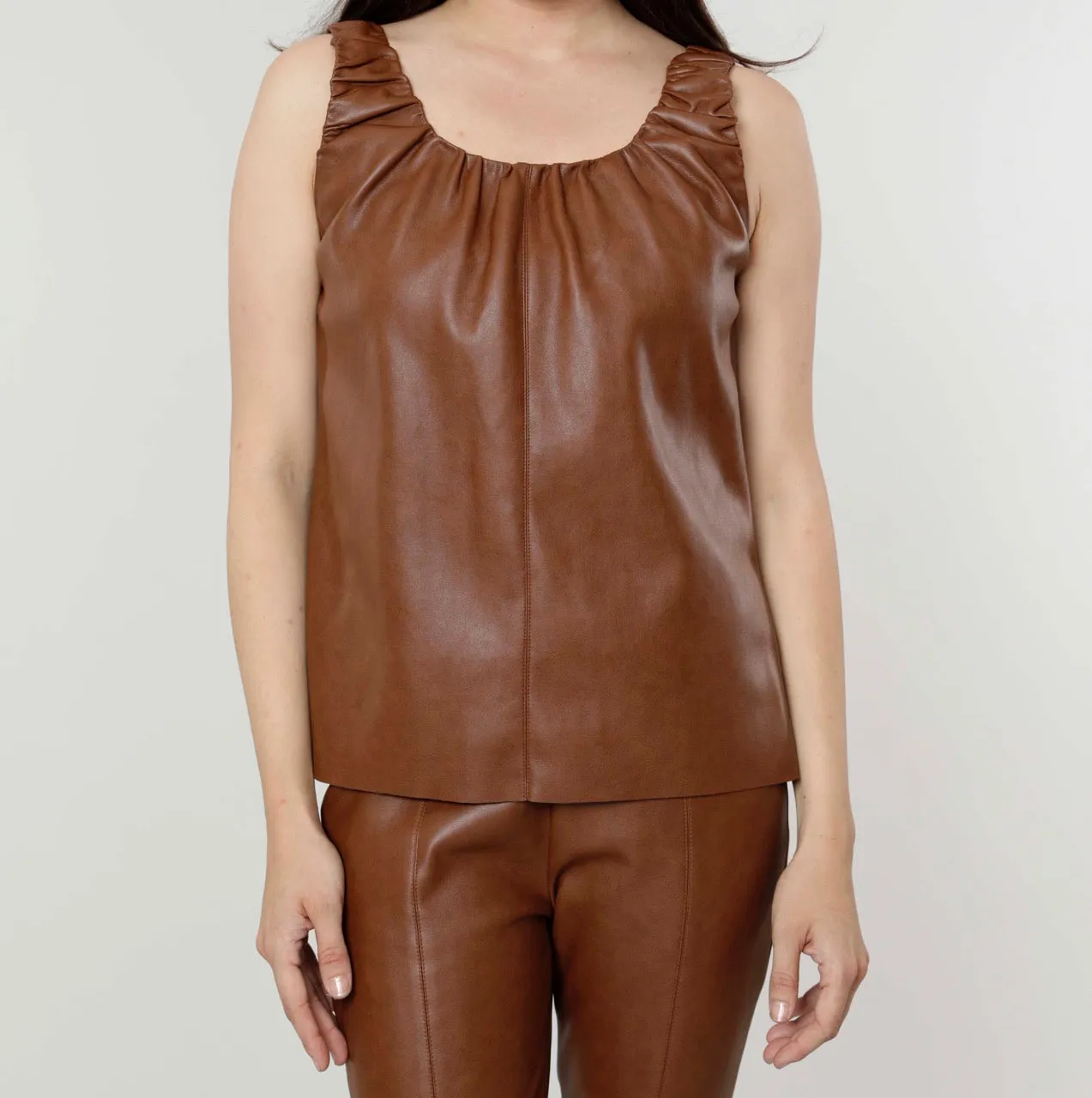 Faux Leather Tank Top