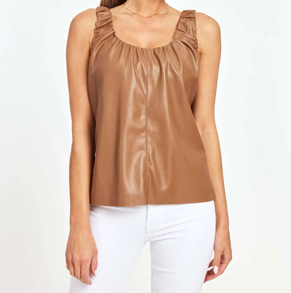 Faux Leather Tank Top