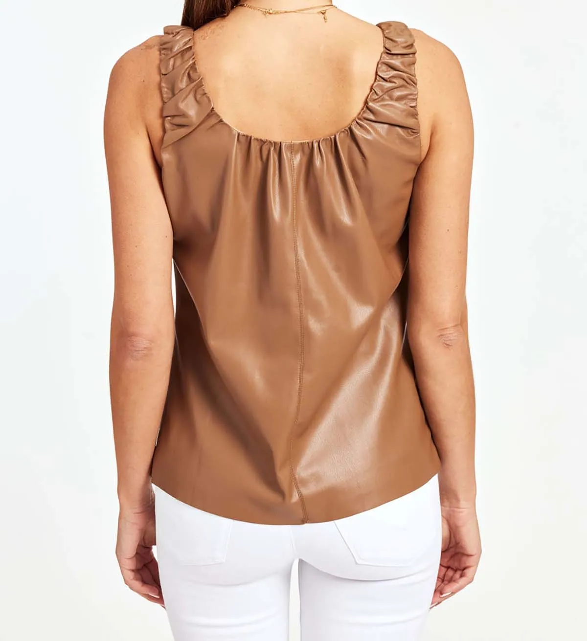 Faux Leather Tank Top