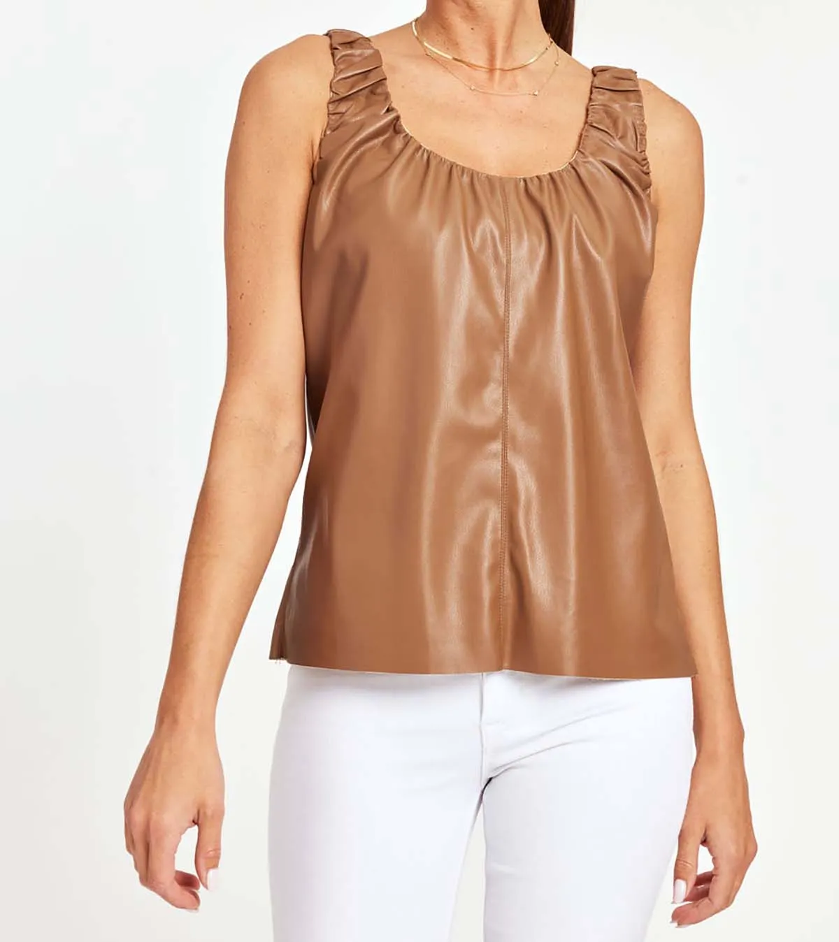 Faux Leather Tank Top