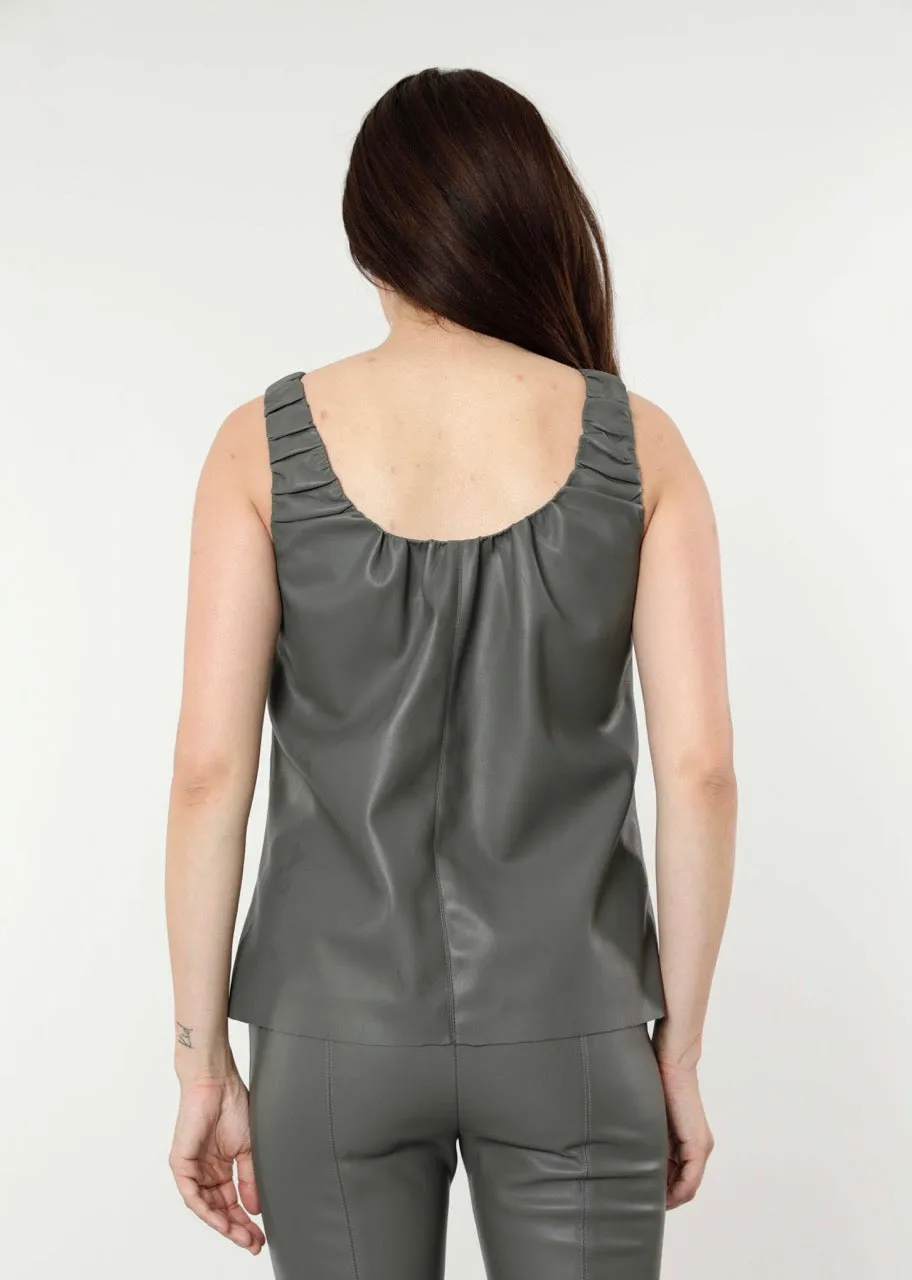 Faux Leather Tank Top