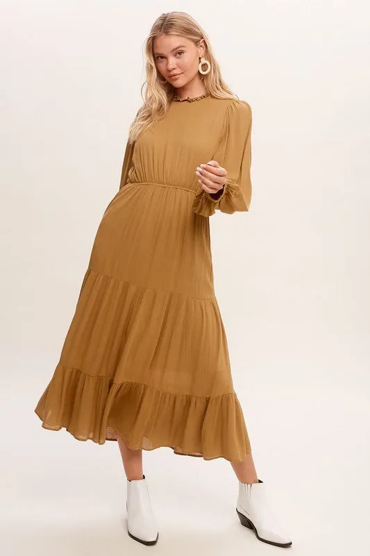 Feminine Boho Inspired Maxi Woven Dress