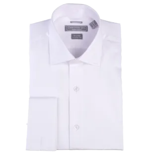 French Cuff Contemporary Fit White Dress Shirt by Christopher Lena