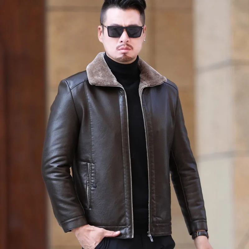 Funki Buys | Jackets | Men's Leather Luxury Sheepskin Jacket