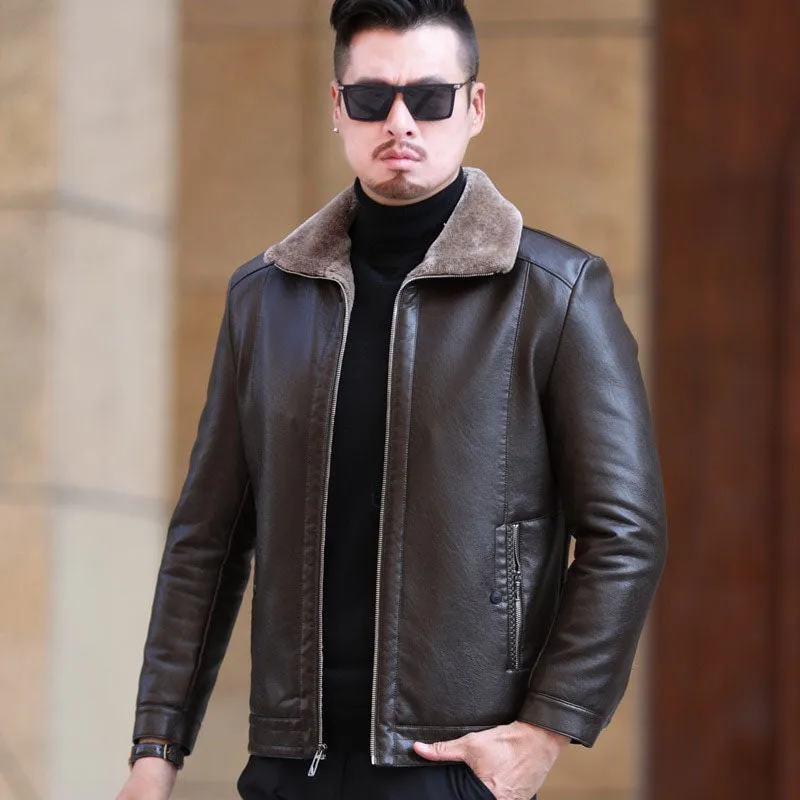 Funki Buys | Jackets | Men's Leather Luxury Sheepskin Jacket