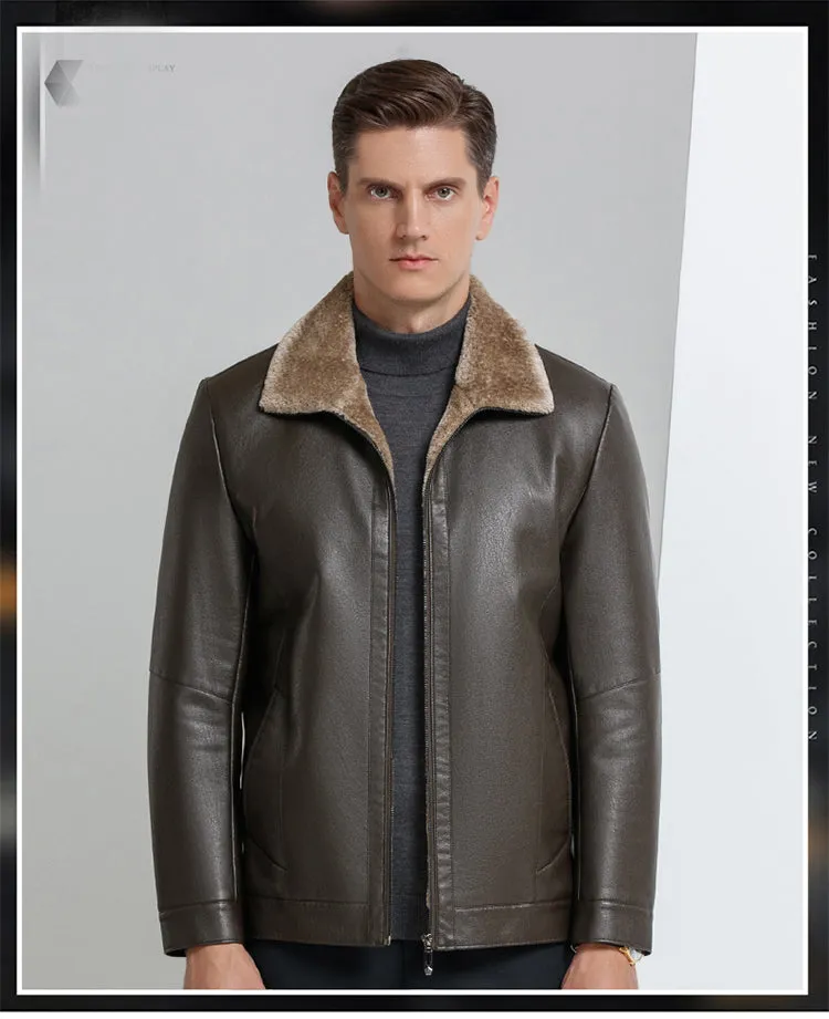 Funki Buys | Jackets | Men's Leather Luxury Sheepskin Jacket