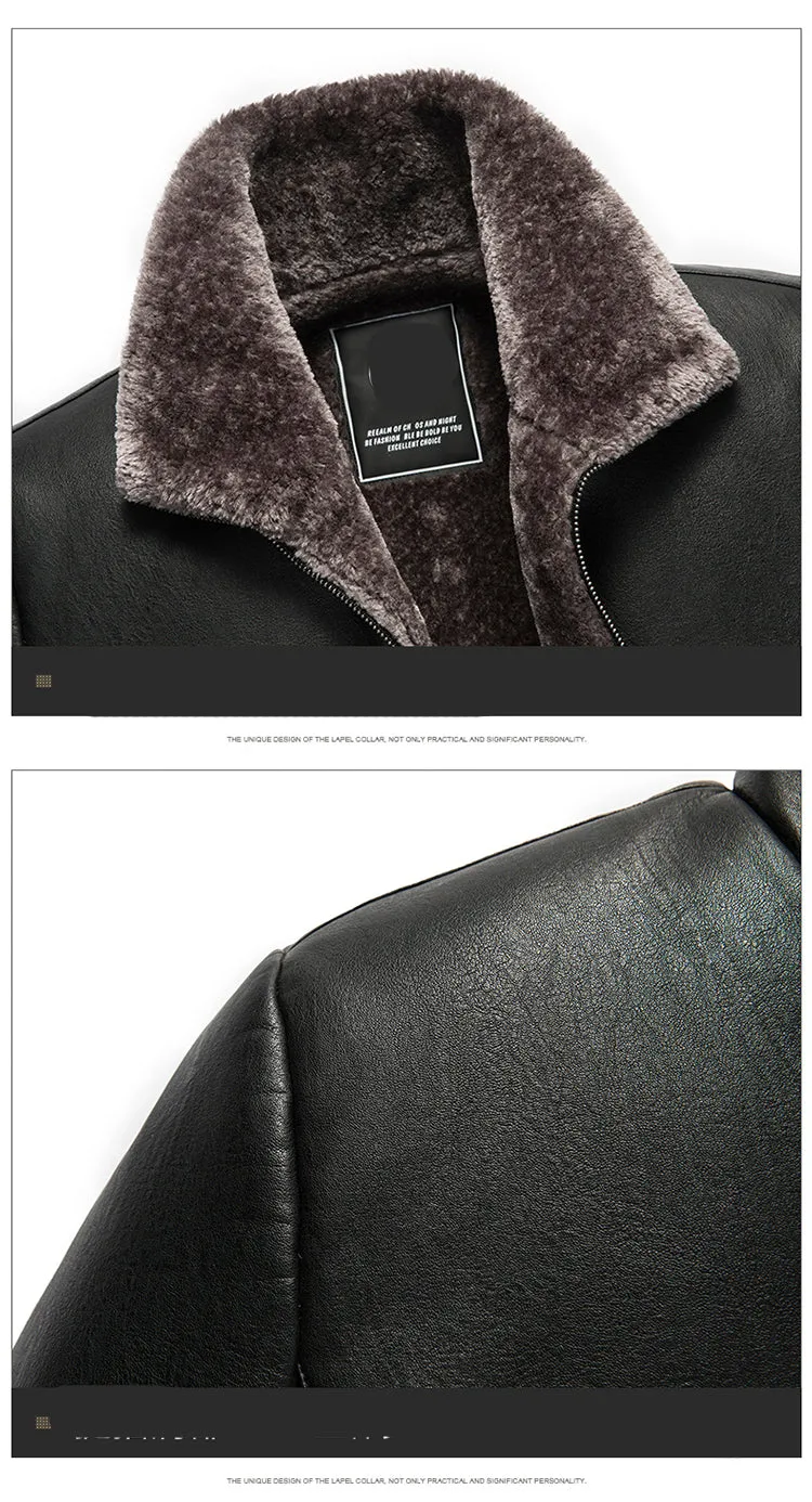 Funki Buys | Jackets | Men's Leather Luxury Sheepskin Jacket