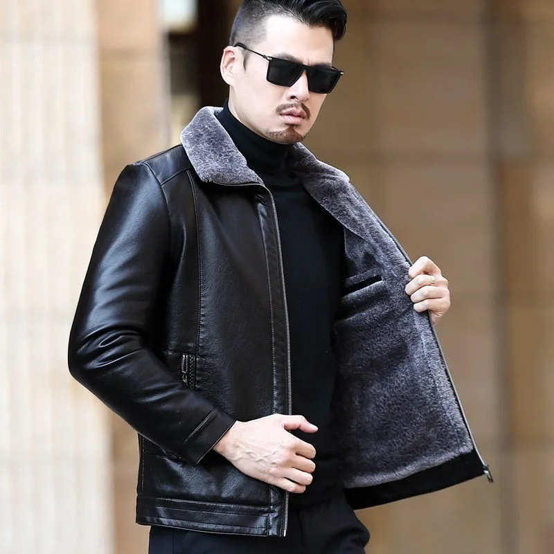 Funki Buys | Jackets | Men's Leather Luxury Sheepskin Jacket