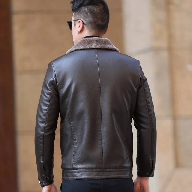 Funki Buys | Jackets | Men's Leather Luxury Sheepskin Jacket