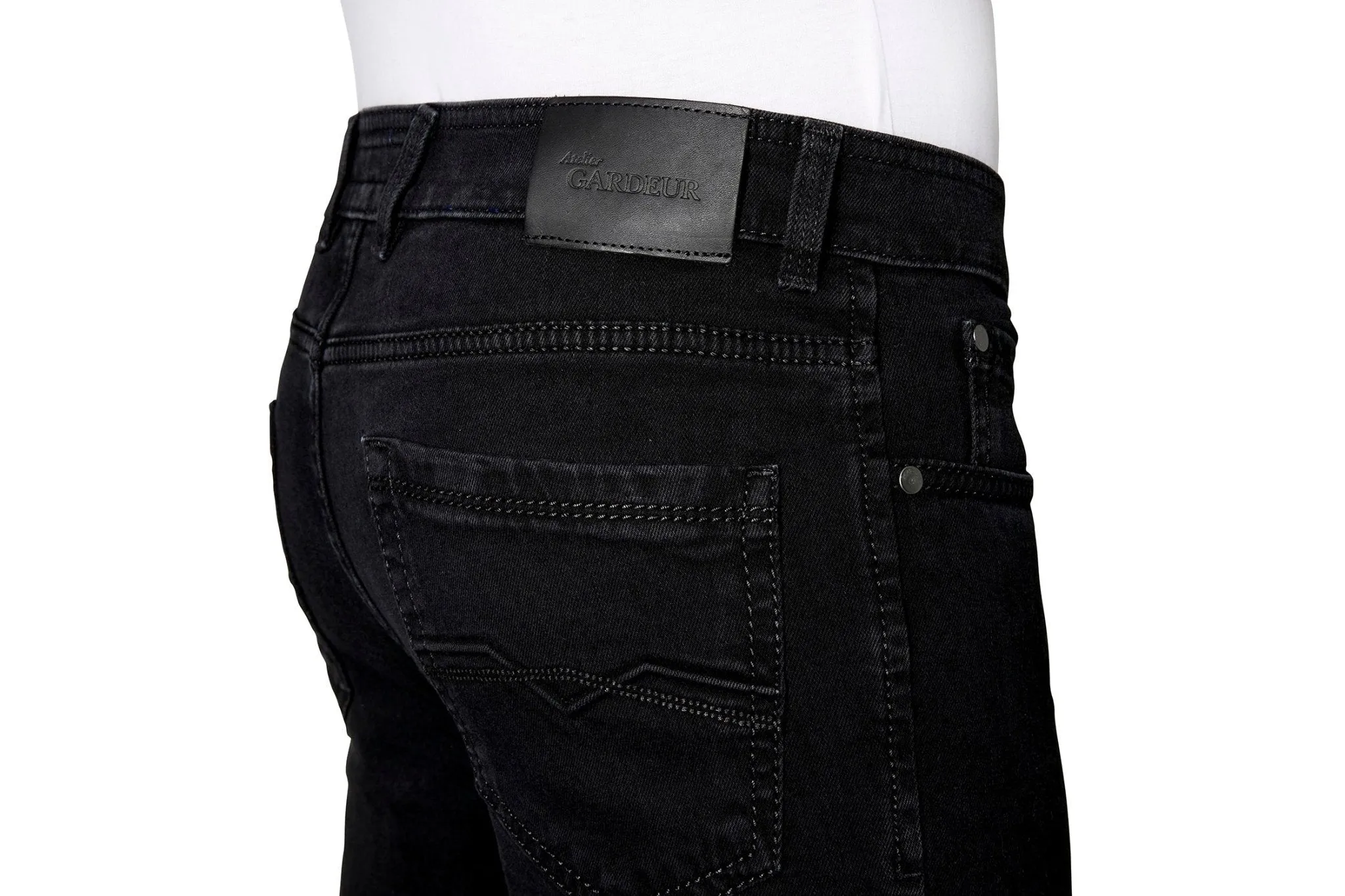 GARDEUR BATU SUPERFLEX DENIM JEAN 32inch Length BLACK 799