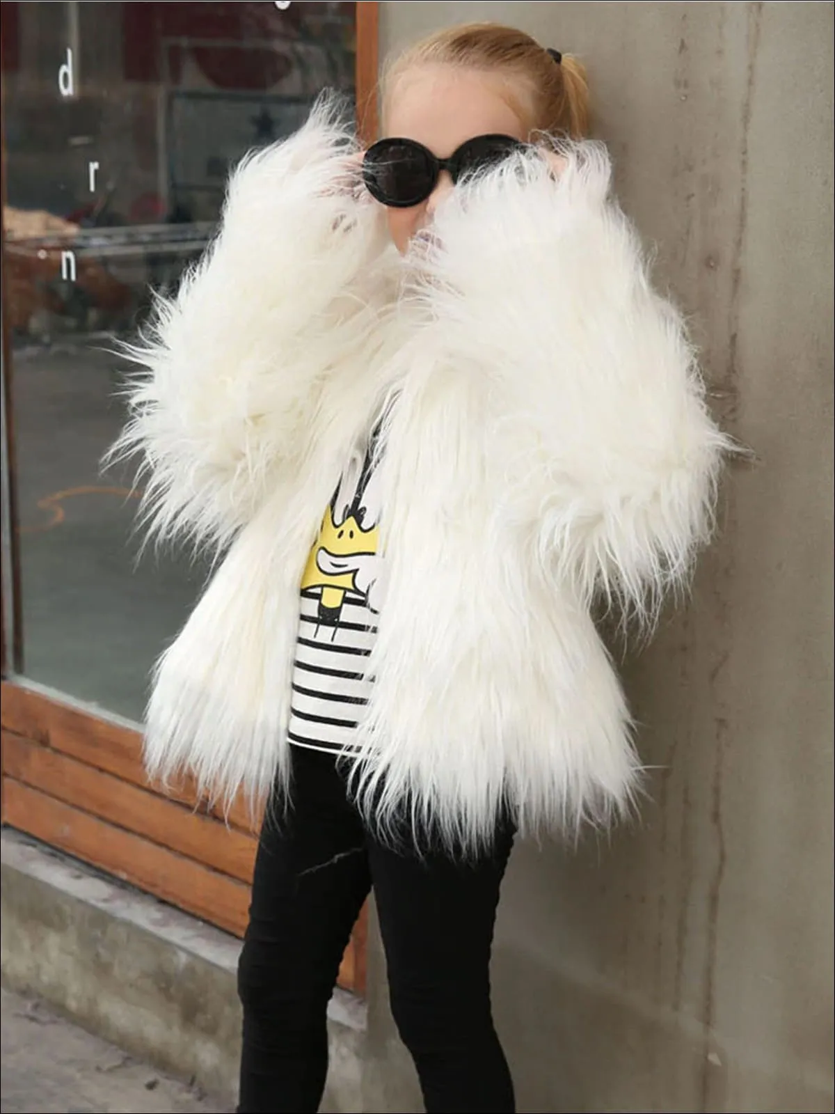 Girls Trendy Winter Faux Fur Jacket