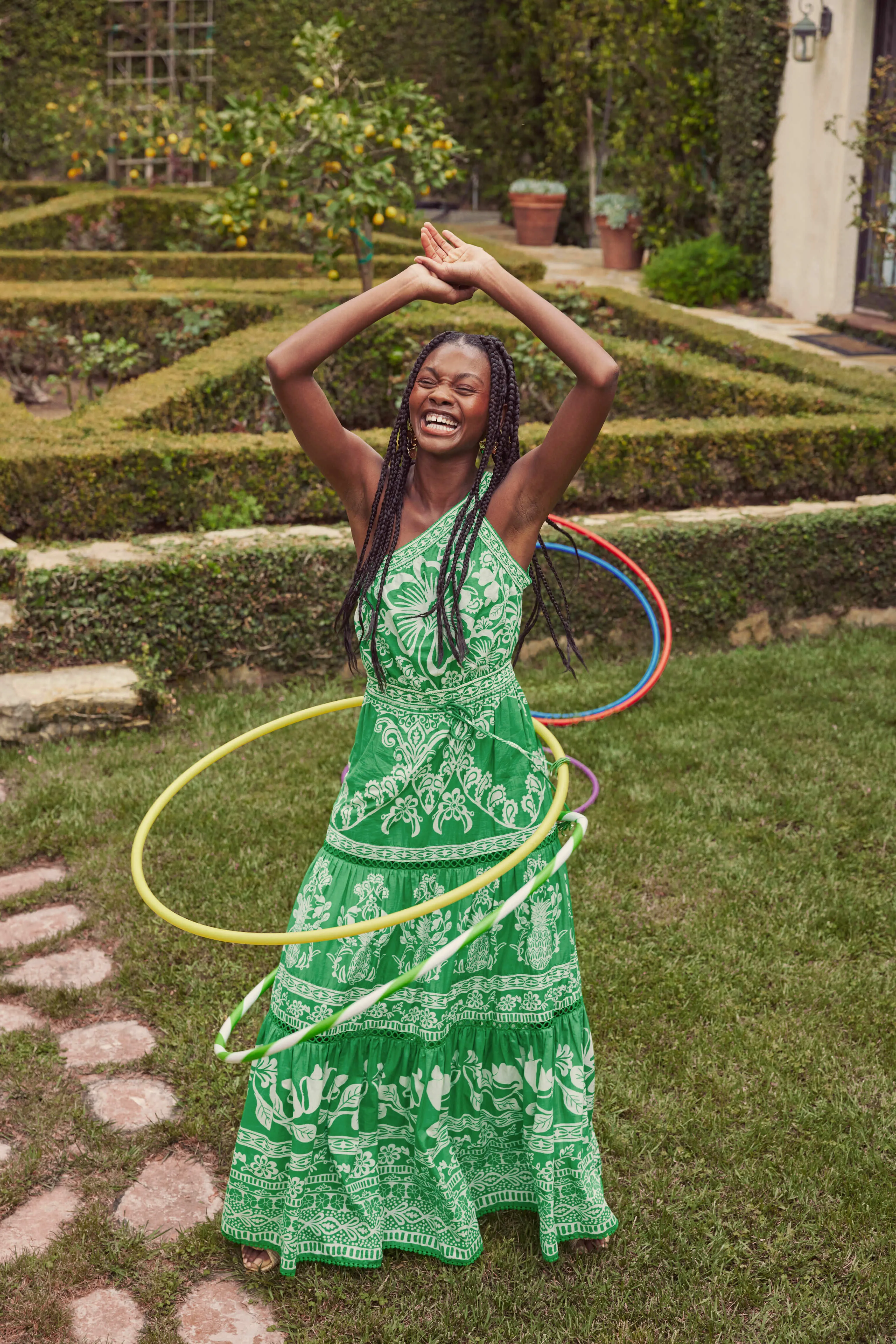 Green Sweet Garden Maxi Dress