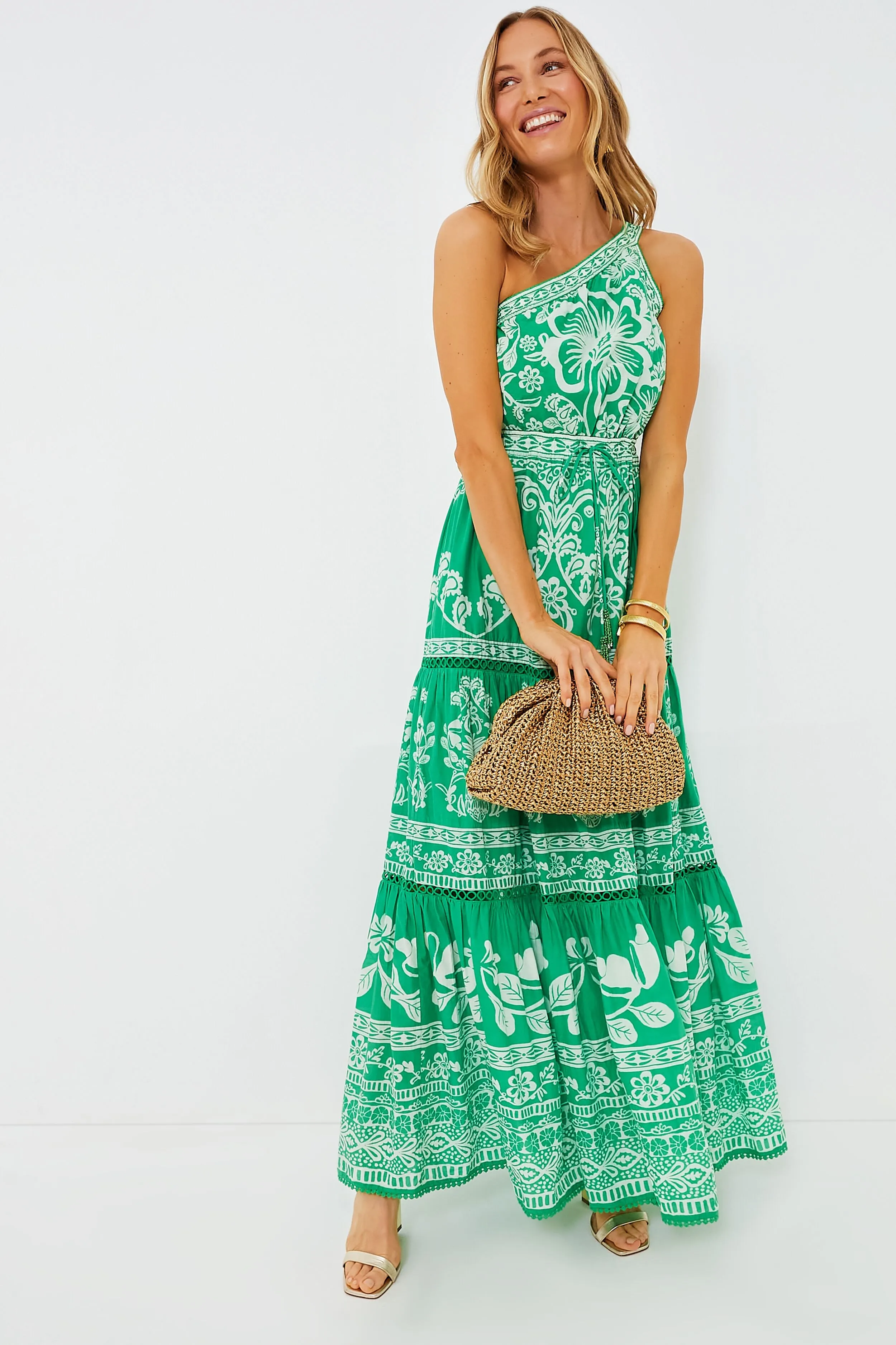 Green Sweet Garden Maxi Dress