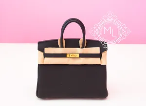 Hermes Black Togo GHW Birkin 25 Handbag