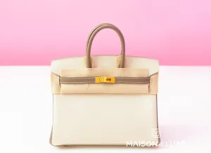 Hermes Craie   Etoupe HSS Epsom Birkin 25 Handbag