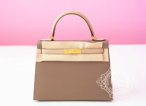 Hermes Etoupe Trench HSS Sellier Epsom Kelly 28 Handbag